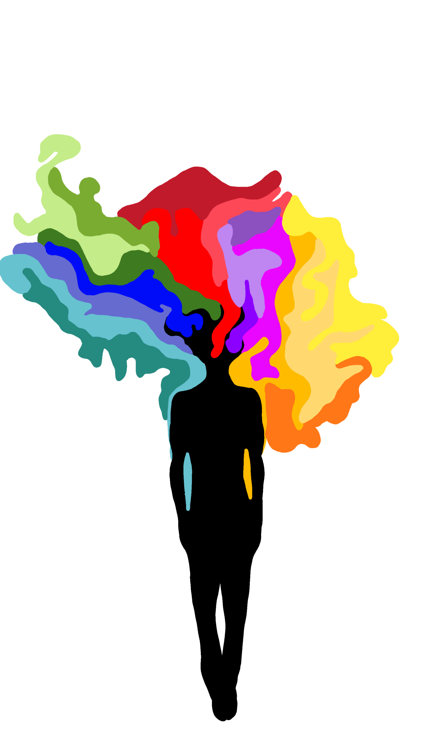 Illustration Mensch Farbenspiel Solraura Grafik Design Agentur